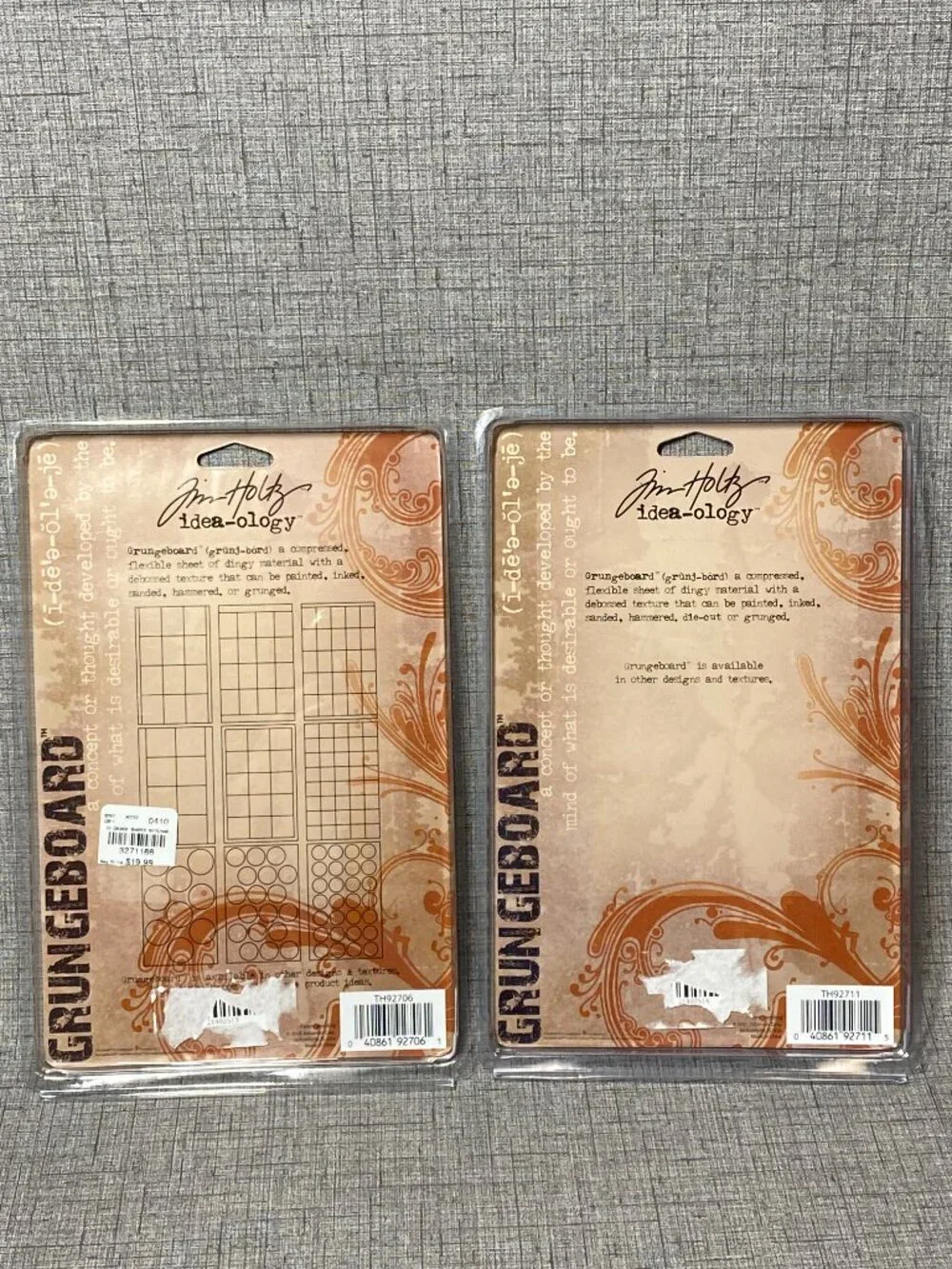 NEW Tim Holtz Idea-ology Grungeboard Harlequin Basics & Harlequin Shapes